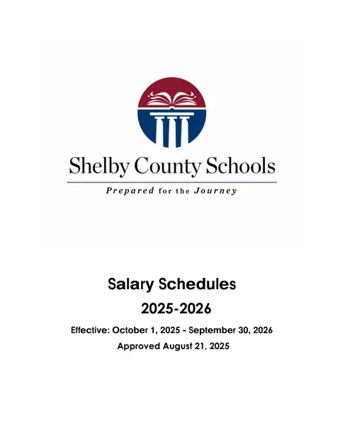 Shelby County Schools (AL) Shuttle Route Bus Driver 2025-2026 - official salary schedule pay scale (PDF preview)