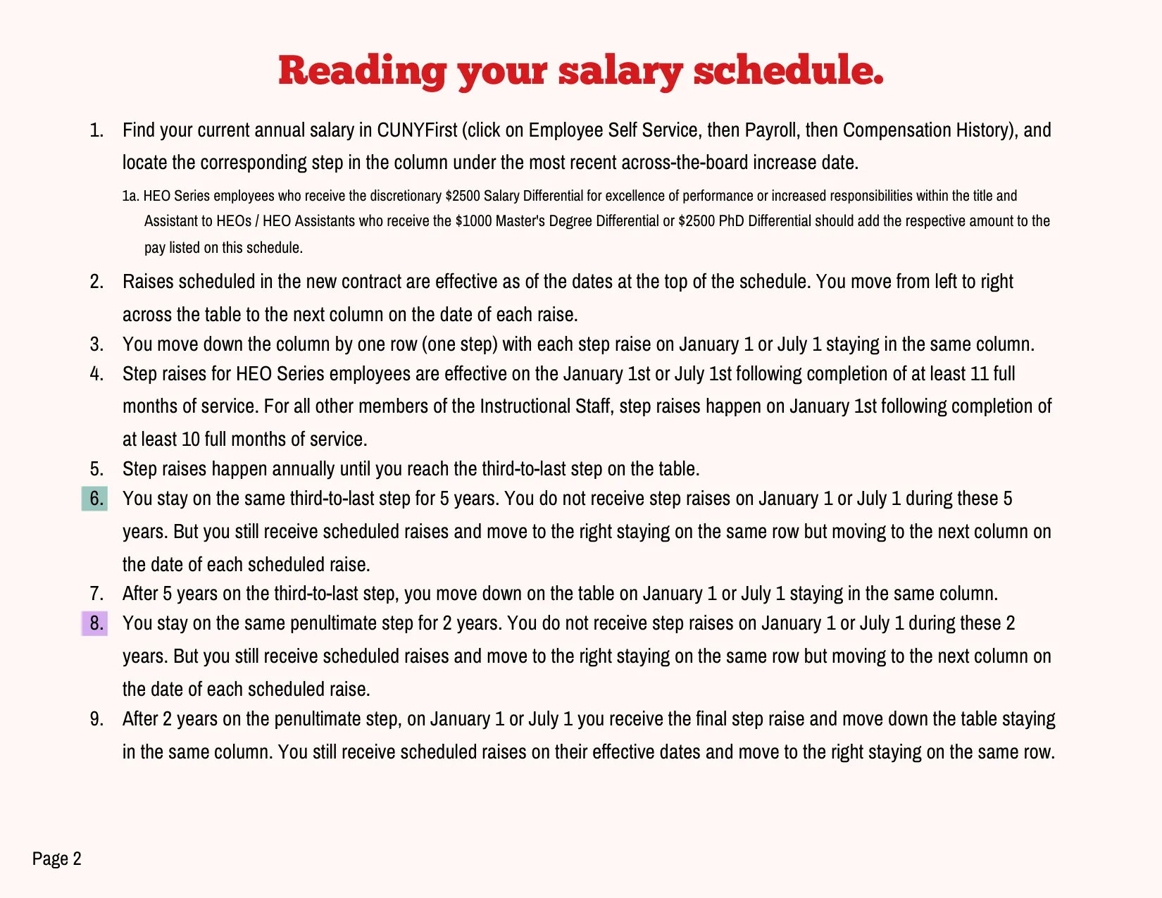 PSC-CUNY (Professional Staff Congress / CUNY) EOC HE Associate Salary Schedule 2023-2027 - official salary schedule pay scale (PDF preview, page 2 of 2)