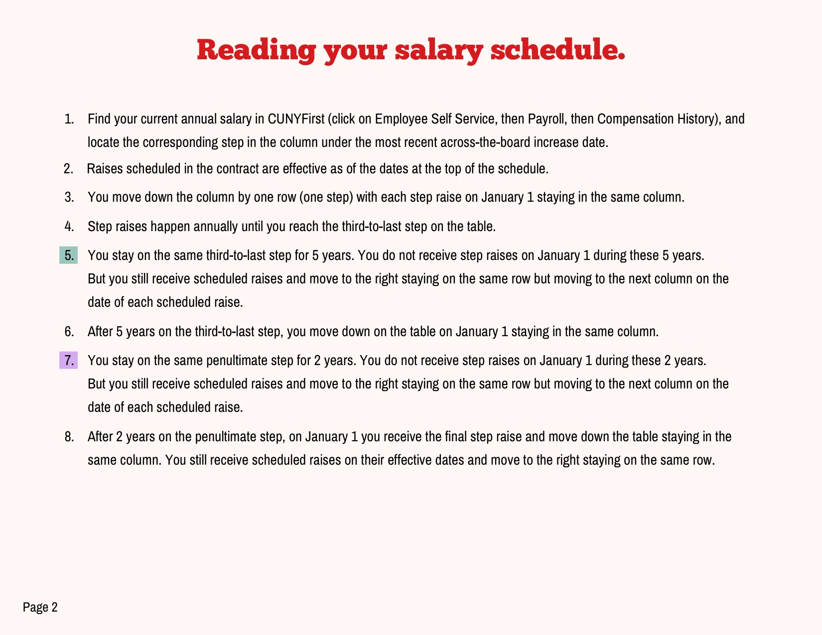 PSC-CUNY (Professional Staff Congress / CUNY) Professor Salary Schedule 2023-2027 - official salary schedule pay scale (PDF preview, page 2 of 2)