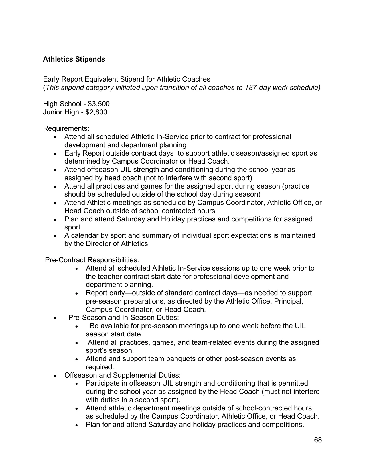 Arlington ISD (TX) Stipends 2026-2027 - official salary schedule pay scale (PDF preview, page 6 of 8)