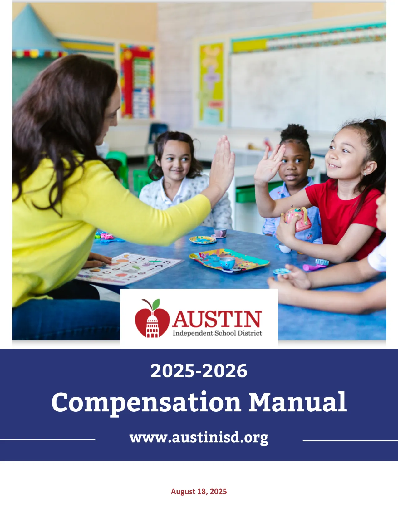 Austin ISD Professional (PRF) Pay Plan 2025-2026 - official salary schedule pay scale (PDF preview, page 1 of 75)