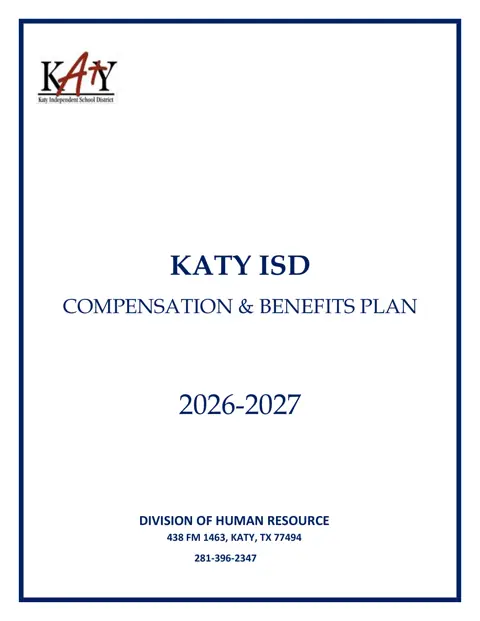 Katy ISD (TX) salary schedule pay scale preview (Texas)